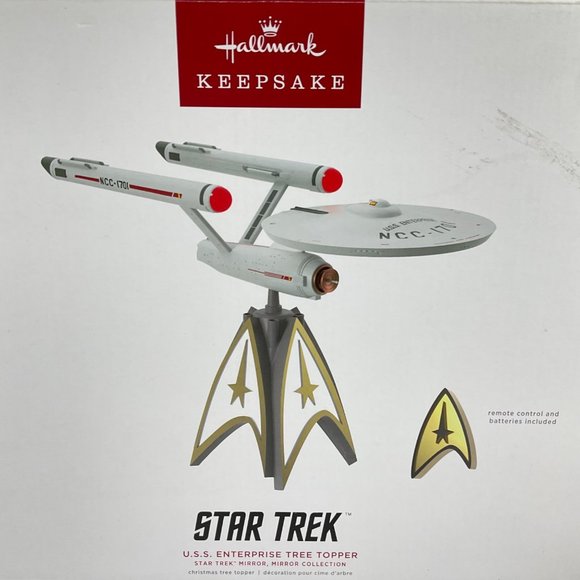 Hallmark Holiday Star Trek Uss Enterprise Christmas Tree Topper 222